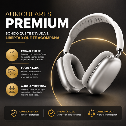 Auriculares PRO Max gris + caja y cargador + Bluetooth 5.3 Premium + 🎁 ¡REGALO EXCLUSIVO SOLO POR HOY! 🔥